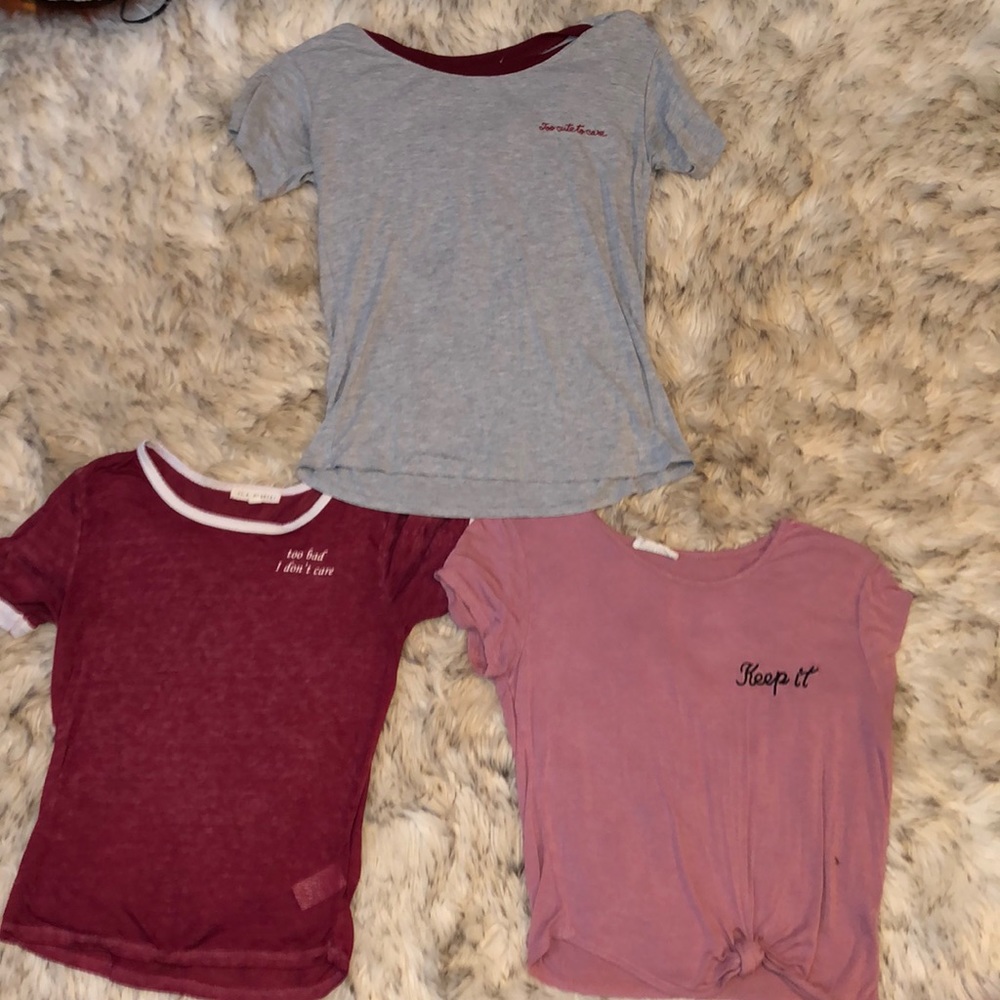 3 crop tops